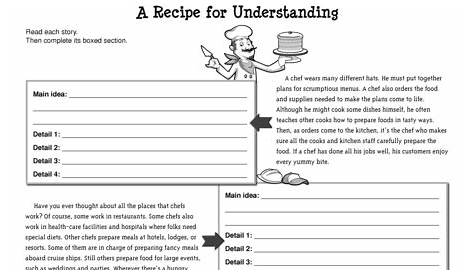 following a recipe worksheet