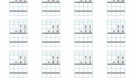 Partial Products Multiplication Worksheets - Free Printable