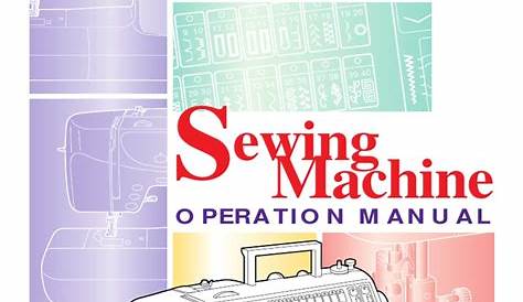 brother sewing machine user manual