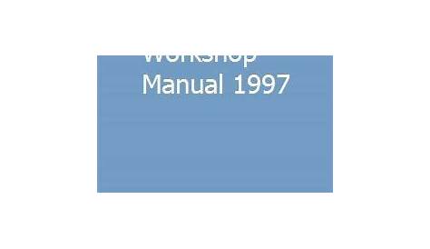 Holden Astra Workshop Manual 1997 | Repair manuals, Nissan navara, Manual