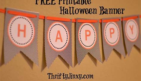 FREE Printable Halloween Banner - Thrifty Jinxy