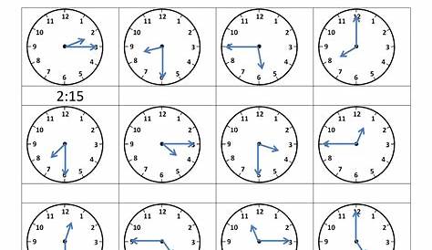 Free Telling Time Worksheets To The Half Hour - worksSheet list