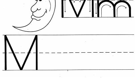 Letter Tracing M | AlphabetWorksheetsFree.com