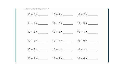 Subtracting from 10, 100 and 1,000 worksheets | K5 Learning