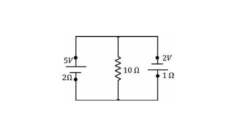 circuit diagram with two batteries