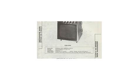 Westinghouse - Model BP09a68 TV - Service Manual - Original - 1967 | eBay