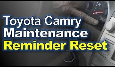 Toyota Camry Reset Maintenance Light - Video