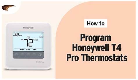 honeywell home t4pro manual