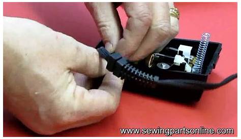 How To Install A Cord On A Sewing Machine's Foot Control - YouTube