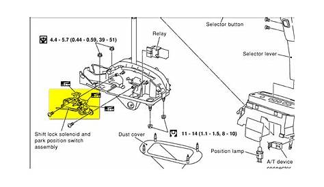 schematics and diagrams: 2000 Nissan Maxima: Will not Shift out of Park?