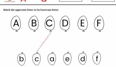 match the letters worksheets