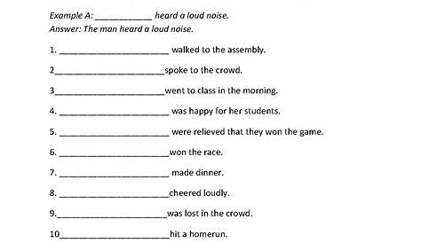 sentence construction worksheets