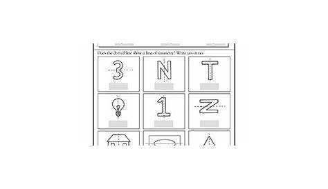 lines of symmetry 4th grade worksheet