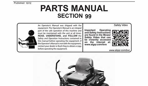 bush hog es2052 parts manual