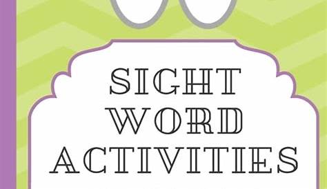 Sight Word Activities for 3rd Grade : High frequency word games and