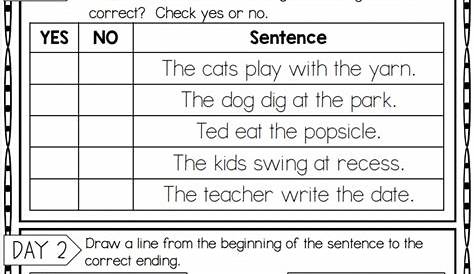 Teaching Subject Verb Agreement in Second Grade - Lucky Little Learners