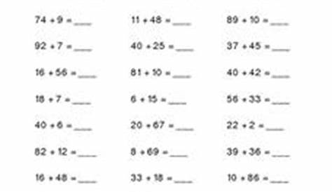 integer addition worksheets