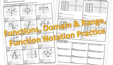 Function Notation Practice Worksheet