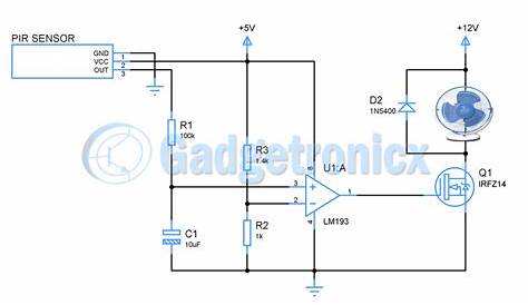 Motion sensor Fan circuit - Gadgetronicx