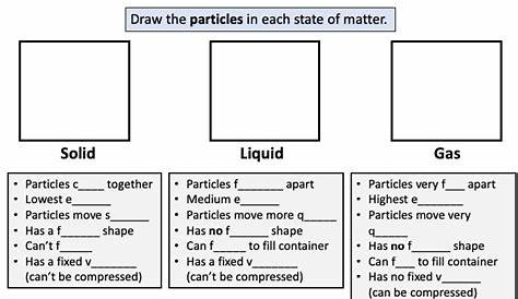 solids liquids and gases worksheets