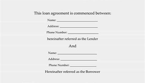 40+ Free Loan Agreement Templates [Word & Pdf] ᐅ Template Lab