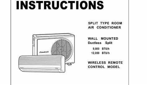 friedrich portable air conditioner manual