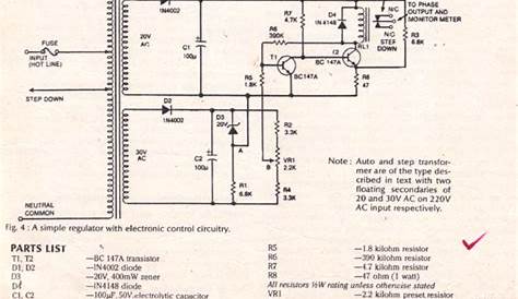 Simple Mains Voltage Stabilizer Circuit