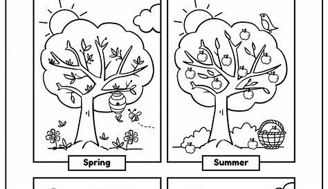four seasons matching worksheet