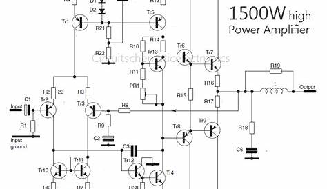 1000 watt amplifier circuit diagram