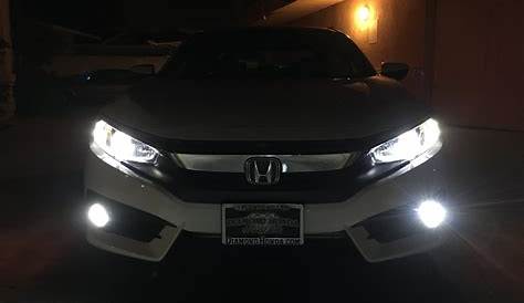 2016 Civic EX-L LED head/fog lights upgrade (night pictures) | 2016