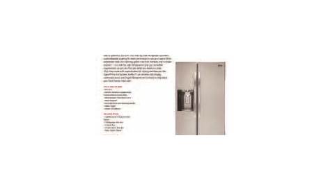 LG LSXS26326S 36 Inch Stainless Steel Side by Side Refrigerator