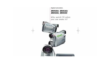 Canon MV630i Camcorder User manual | Manualzz