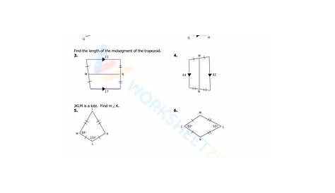 trapezoid and kite worksheet