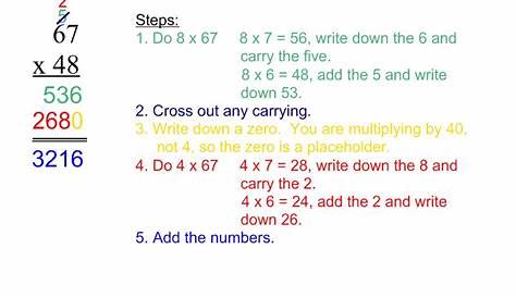 2 Digit x 2 Digit Multiplication – Standard Algorithm (Caveman Way