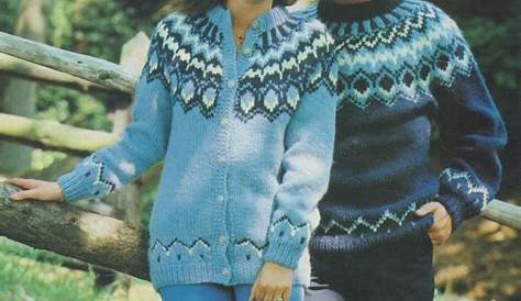 Fair Isle Sweater and Cardigan Knitting Pattern PDF Womens & - Etsy UK