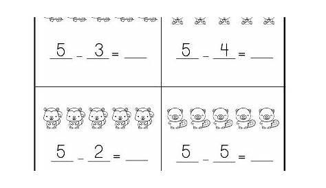 subtraction worksheets for kindergarteners