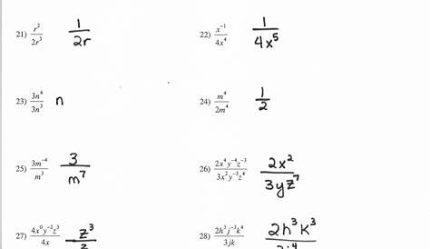 simplifying exponential expressions worksheets
