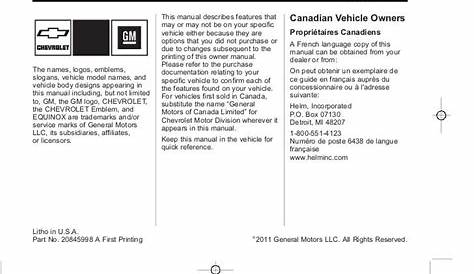 2012 chevy equinox owners manual