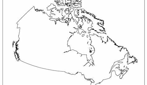 Printable Blank Map of Canada – Outline Map of Canada [PDF]