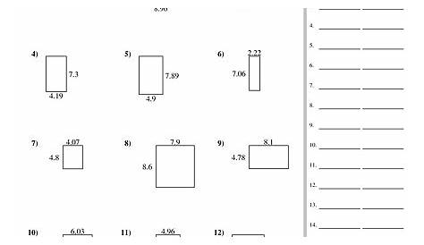 Perimeter Worksheets 3rd Grade