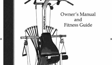 bowflex revolution owner's manual