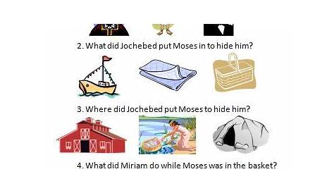 moses worksheet for kindergarten