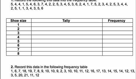 Relative Frequency Worksheet 6th Grade