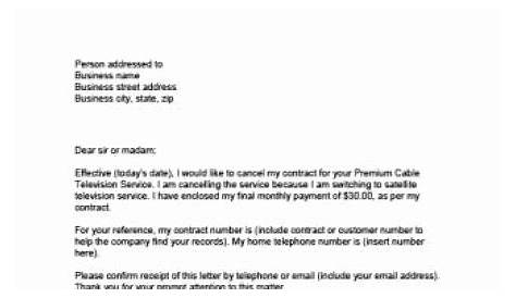 sample letter to cancel timeshare