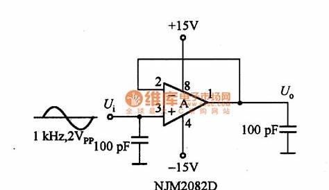 Voltage follower cosisted of operational amplifier circuit diagram