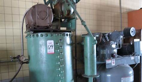 OLD INGERSOLL-RAND TWO STAGE TYPE 30 AIR COMPRESSOR, MODEL 253, 7.5 HP