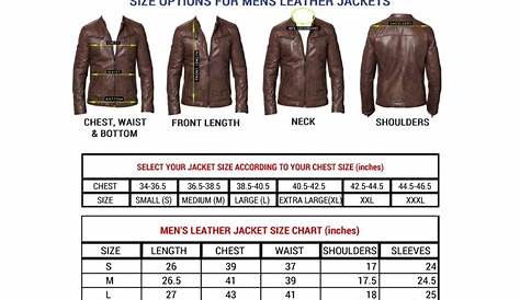 BeltKart Leather Jacket Size Chart