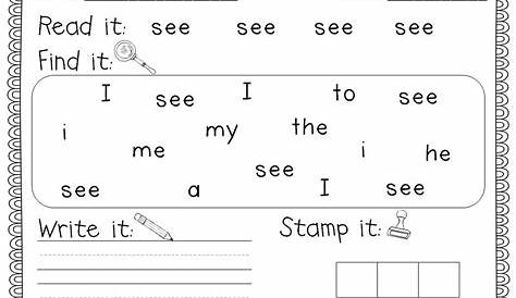 Sight Word Practice! - Miss Kindergarten | Sight word writing practice
