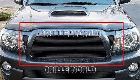 Fits 2011 Toyota Tacoma Black Billet Grille Grill Insert