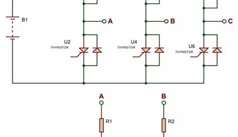 Three Phase Inverter Circuit Diagram - 120 Degree and 180 Degree